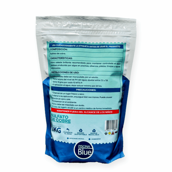Sulfato De Cobre PiscinaBlue 1 kilo