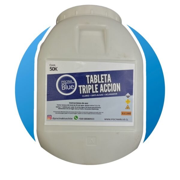 Tableta Triple Acción Cuñete 50 kilos